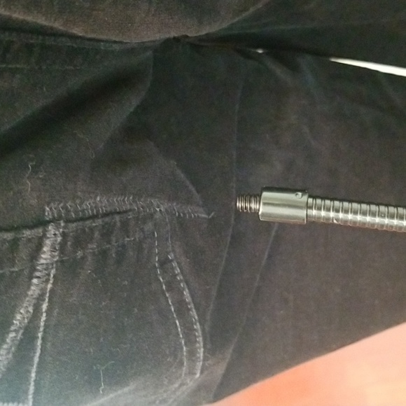7 for All Mankind Black Velvet Skinny Bootcut Jean's Sz. 31 - Picture 10 of 16